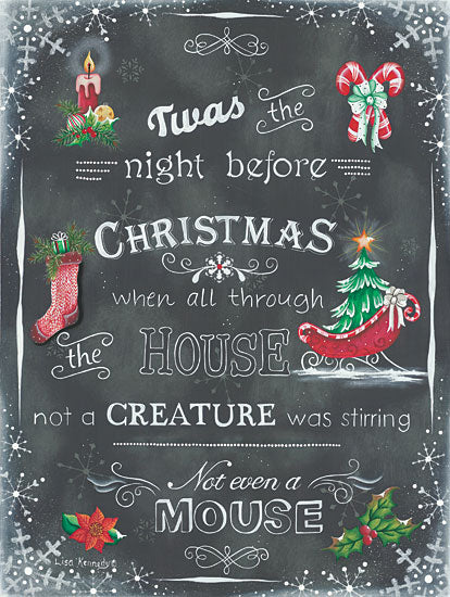 Lisa Kennedy KEN977 - Not Even a Mouse Twas the Night Before Christmas, Chalkboard, Christmas Icons, Snow from Penny Lane
