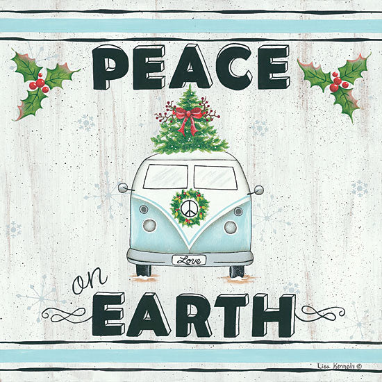 Lisa Kennedy KEN982 - Peace on Earth VW Van, Volkswagen, Peace on Earth, Van, Holiday from Penny Lane