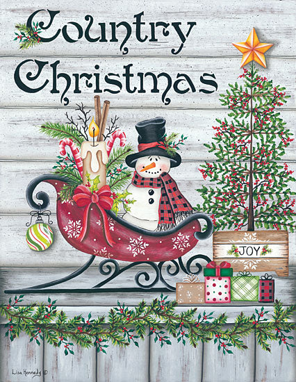 Lisa Kennedy KEN984 - Country Christmas Country Christmas, Snowman, Sled, Signs from Penny Lane