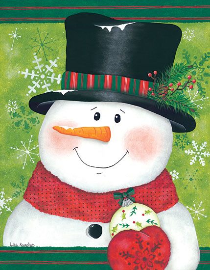 Lisa Kennedy KEN995 - Snowman with Bulb Snowman, Ornaments, Berries, Top Hat, Snowflakes from Penny Lane