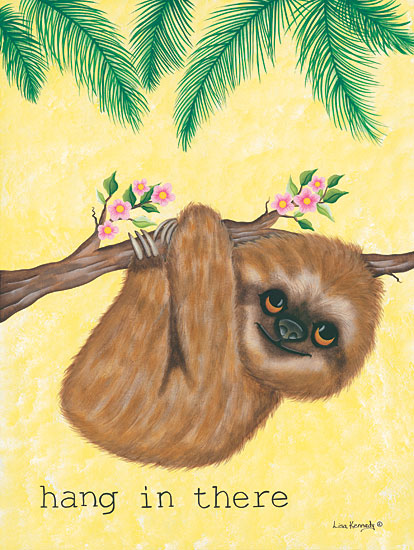 Lisa Kennedy KEN998 - Hang in There Sloth, Tropical, Flowers, Babies, Kids, Hang in There from Penny Lane