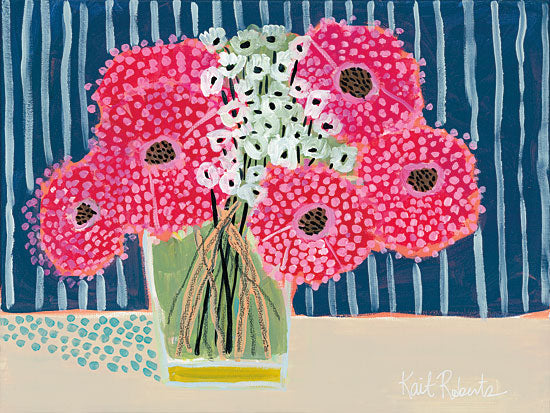 Kait Roberts KR102 - Flowers for Belle III - Flowers, Vase, Pink, White, Modern, Abstract from Penny Lane Publishing