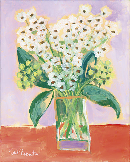 Kait Roberts KR103 - Flowers for Eliza I - Flowers, White, Yellow, Vase, Modern from Penny Lane Publishing