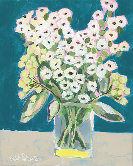 Kait Roberts KR104 - Flowers for Eliza II - Flowers, White, Yellow, Vase, Modern from Penny Lane Publishing