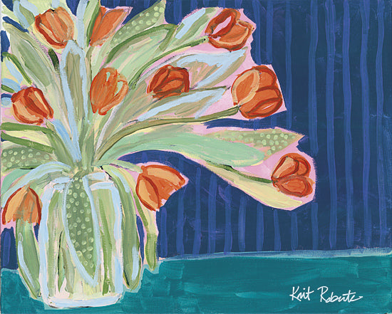 Kait Roberts KR106 - Tulips for Maxine II - Tulips, Vase, Modern, Abstract from Penny Lane Publishing