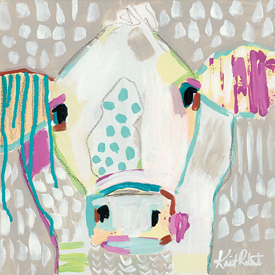 Kait Roberts KR124 - Moo Series: Georgia - Cow, Patchwork, Modern, Colorful, Abstract from Penny Lane Publishing