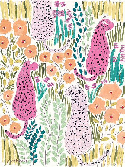 Kait Roberts KR139 - Hello Cheetah - Pink Tiger, Greenery, Tropical, Pink, Fuchsia, Abstract from Penny Lane