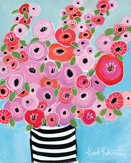 Kait Roberts KR148 - Dreaming of Poppies - 12x16 Flowers, Vase, Poppies, Contemporary, Blooms from Penny Lane