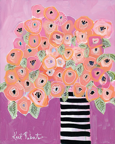 Kait Roberts KR149 - Already Famous Abstract, Vase, Flowers, Pink, Purple from Penny Lane