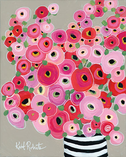Kait Roberts KR150 - Born to Stand Out Flowers, Abstract, Vase, Red, Pink from Penny Lane