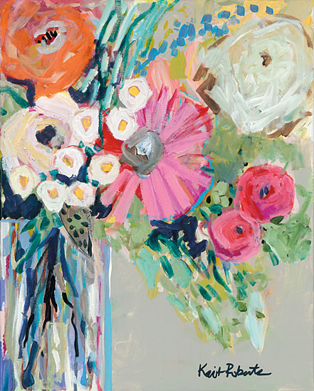 Kait Roberts KR154 - From Mrs. Hazel's Garden Abstract, Vase, Flowers from Penny Lane
