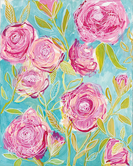 Kait Roberts KR156 - Teresa's Garden Abstract, Flowers, Purple from Penny Lane
