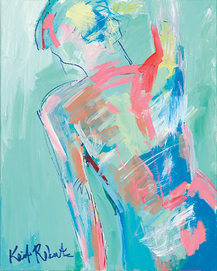 Kait Roberts KR195 - Figure Series: Blueberry Stretch Abstract, Figurative, Portrait from Penny Lane