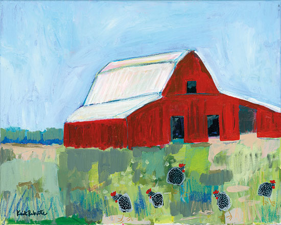 Kait Roberts KR198 - Winona and the Brood Barn, Farm, Abstract, Chickens from Penny Lane
