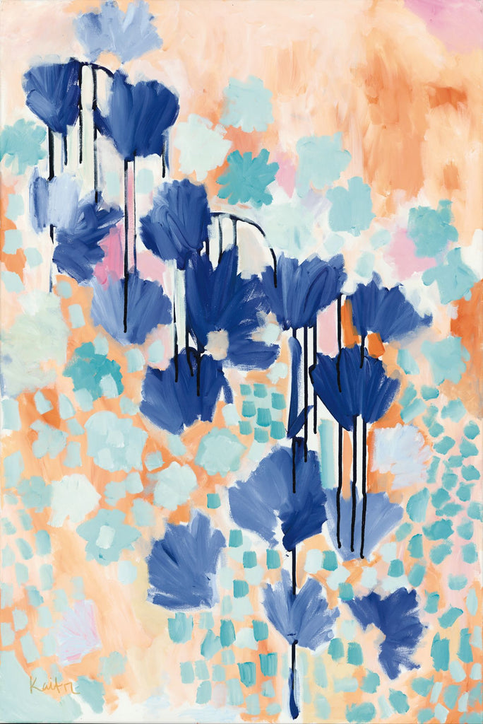 Kait Roberts KR202 - KR202 - Cantaloupe - 12x18 Abstract, Flowers, Modern from Penny Lane