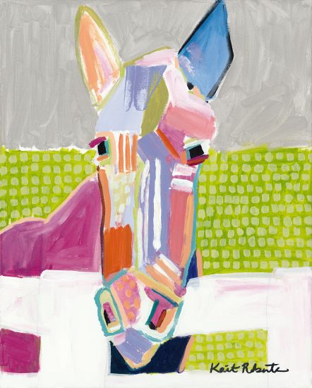 Kait Roberts KR234 - Darlin Abstract, Horse, Multi-Colored, Farm from Penny Lane
