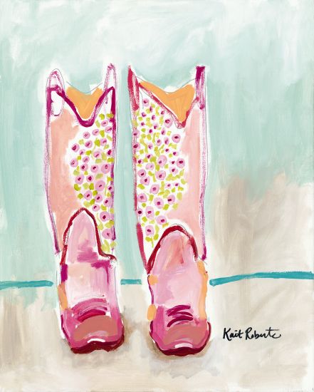 Kait Roberts KR239 - Mud and Mascara Cowboy Boots, Girl, Pink, Abstract from Penny Lane