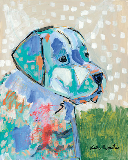 Kait Roberts KR241 - A Good Boy Dog, Abstract, Blue from Penny Lane