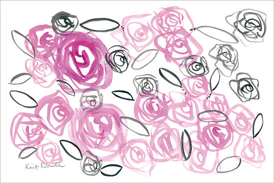 Kait Roberts KR257 - Reflections in Roses Flowers, Roses, Abstract, Pink and Black from Penny Lane
