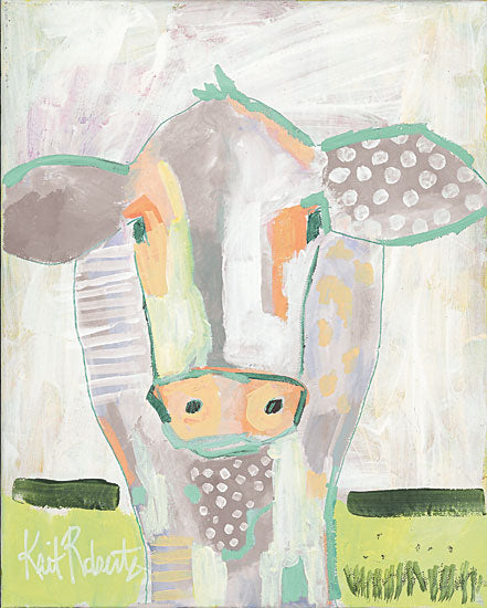 Kait Roberts KR268 - KR268 - Moo Series: Laverne  - 12x16 Abstract, Cow, Farm from Penny Lane