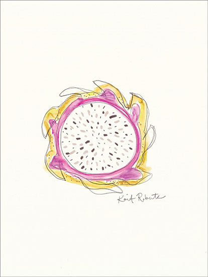 Kait Roberts KR280 - D is for Dragon Fruit II - 12x16 Dragon Fruit, Fruit, Kitchen, Abstract from Penny Lane