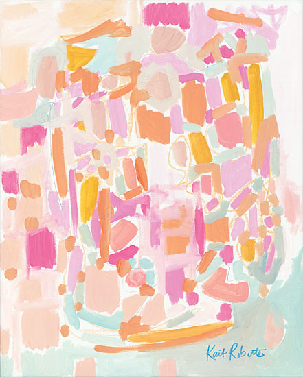 Kait Roberts KR318 - Melon Crush - 12x16 Abstract, Contemporary, Melon Colors from Penny Lane