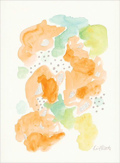 Kait Roberts KR337 - Honeydew & Cantaloupe - 12x16 Abstract, Peach, Green from Penny Lane