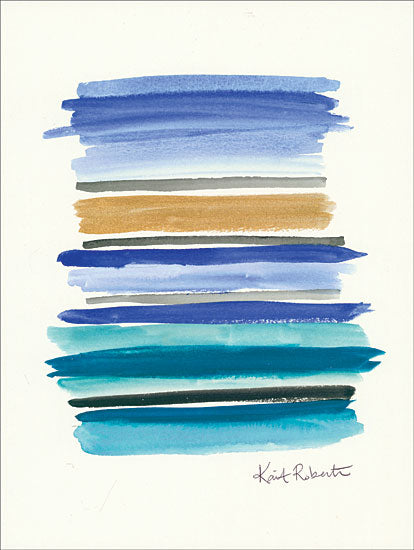 Kait Roberts KR338 - Two Week Vacation - 12x16 Abstract, Lines, Blue from Penny Lane