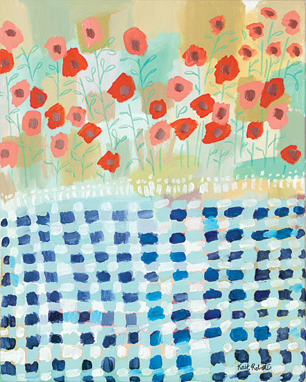 Kait Roberts KR357 - KR357 - Poppies and Picnics - 12x16 Abstract, Flowers, Modern, Blanket from Penny Lane