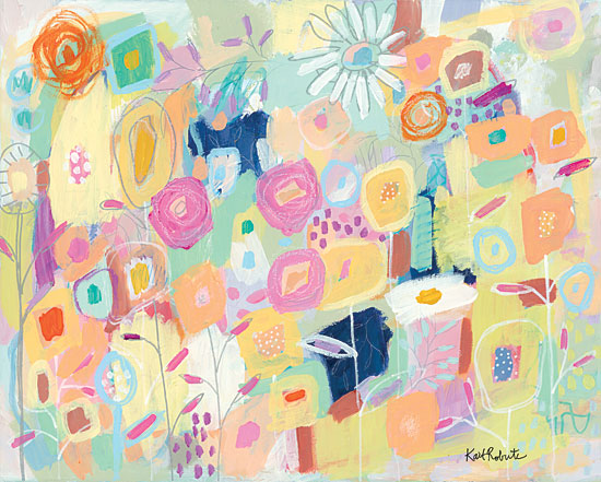 Kait Roberts KR364 - KR364 - It's Risky to Blossom - 16x12 Abstract, Flowers, Modern from Penny Lane