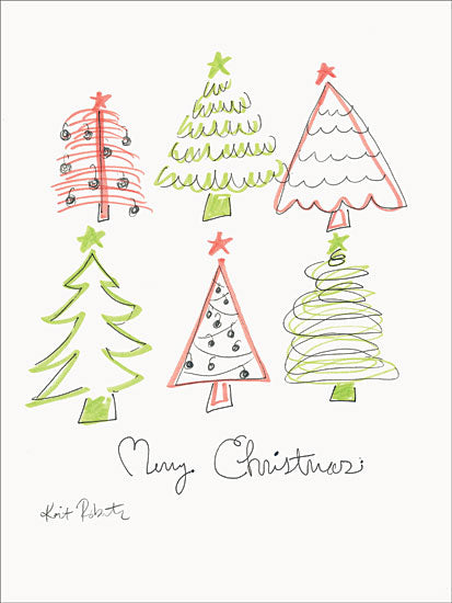 Kait Roberts KR441 - KR441 - The December Tunes - 12x16 Holidays, Christmas Trees, Abstract, Christmas from Penny Lane