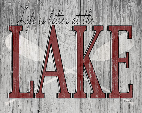 Kate Sherrill KS137 - KS137 - Life is Better at the Lake - 16x12 Life is Better at the Lake, Oars, Lodge from Penny Lane