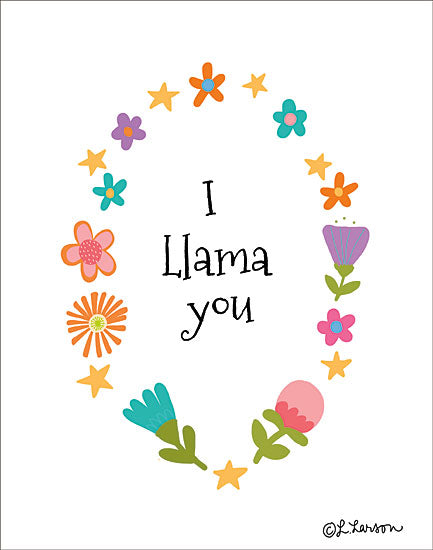 Lisa Larson LAR376 - I Llama You II  Llama, I Love You, Flowers, Wreath from Penny Lane