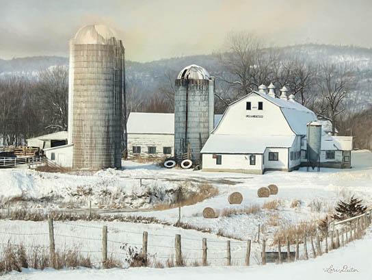 Lori Deiter LD1178 - The Lake Farm - Farm, Barn, Silo, Field, Snow from Penny Lane Publishing