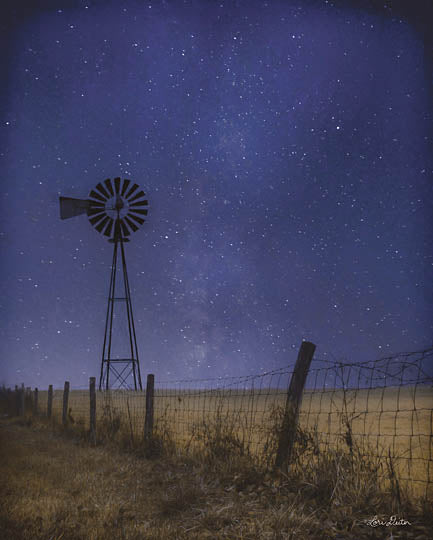 Lori Deiter LD1188 - Starlit Night - Windmill, Farm, Night, Stars from Penny Lane Publishing