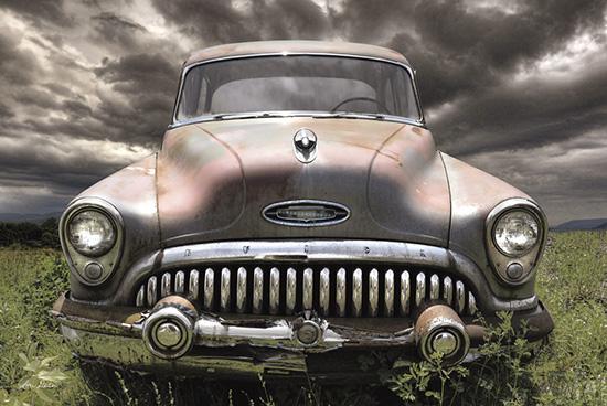 Lori Deiter LD1197 - Stormy Buick - Car, Buick, Storm, Weather, Field from Penny Lane Publishing