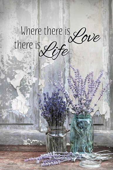 Lori Deiter LD1221 - Where There is Love - Lavender, Jars, Love, Life, Peeling Paint from Penny Lane Publishing
