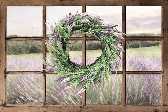 Lori Deiter LD1238 - Lavender Fields - Lavender, Wreath, Window, Herbs, Field from Penny Lane Publishing
