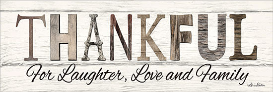 Lori Deiter LD1252 - Thankful for Laughter, Love and Family - Thankful, Family, Wood, Calligraphy, Signs from Penny Lane Publishing