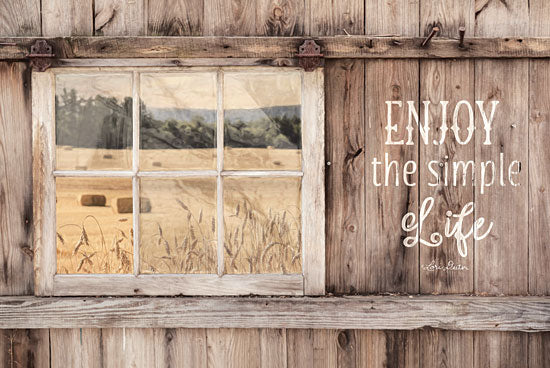Lori Deiter LD1258 - Enjoy the Simple Life - Simple Life, Window, Barn, Haystacks, Farm from Penny Lane Publishing