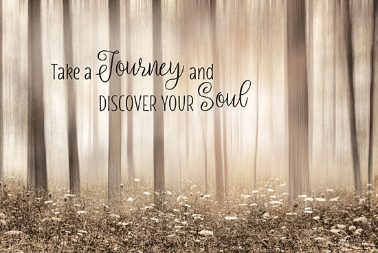 Lori Deiter LD1268 - Take a Journey and Discover Your Soul Trees, Journey, Flowers, Sepia, Motivating from Penny Lane
