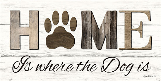 Lori Deiter LD1282 - Home is Where the Dog is Home is Where the Dog Is, Paw Print, Shiplap from Penny Lane