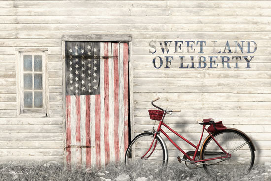 Lori Deiter LD1289 - Sweet Land of Liberty Sweet Land of Liberty, Bike, Bicycle, American Flag, Red from Penny Lane