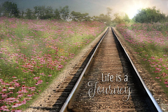 Lori Deiter LD1294 - Life is a Journey Train Tracks, Life is a Journey, Path, Flowers from Penny Lane
