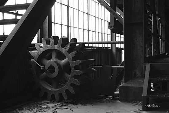 Lori Deiter LD1358 - Old Gears Photography, Gears, Machine, Black & White from Penny Lane