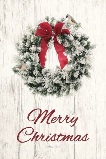 Lori Deiter LD1457 - LD1457 - Titmouse Christmas Wreath   - 12x18 Titmouse, Sign, Christmas, Wreath, Typography from Penny Lane