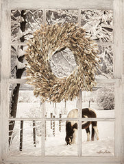 LD1467 - Winter Horse Window View - 12x16