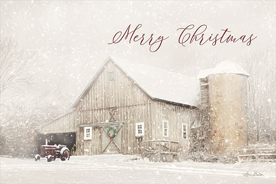 Lori Deiter LD1472 - Merry Christmas Farm - 18x12 Farm, Barn, Tractor, Snow, Winter, Merry Christmas, Holidays from Penny Lane