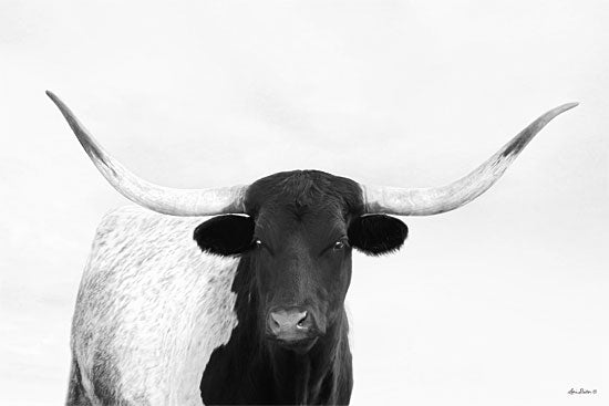 Lori Deiter LD1608 - Get to the Point - 18x12 Longhorn, Portrait, Selfie, Black & White from Penny Lane