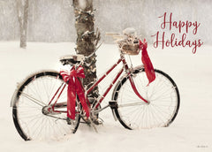 LD1618 - Happy Holidays Snowy Bike  - 16x12